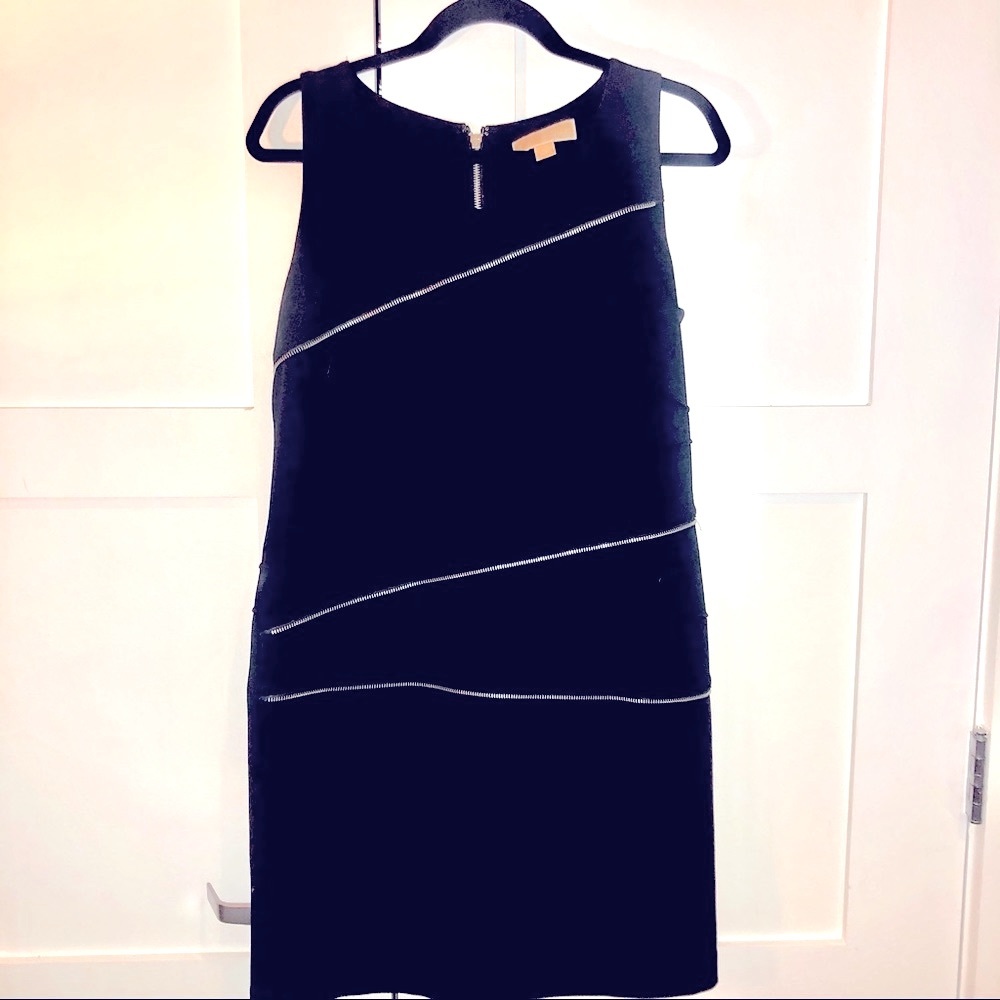 Michael Kors Navy Sleeveless Sheath Dress